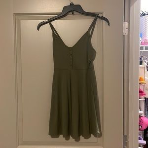 cute green casual dress